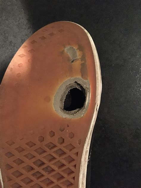 fix hole in shoe sole.